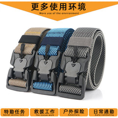 2019 Fashion Twill Magnetic Belt Soft Genuine Nylon Quick Release Buckle Outdoor Sports Tactical Belt Unisex Fishing Belt|Waist Support