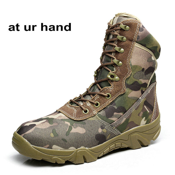 Men Ankle Boots Camouflage shoes Military Tactical Combat Boots Desert Boots Botas Autumn Winter shoes size 39-45