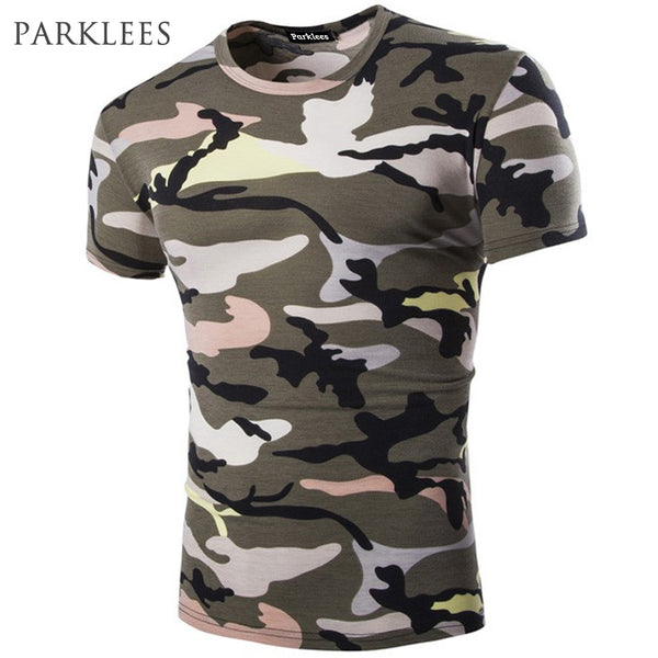Camouflage T-shirt Men Brand Cotton Army Tactical Combat T Shirt Military Camo Camp Mens T Shirts O-neck Top Tees