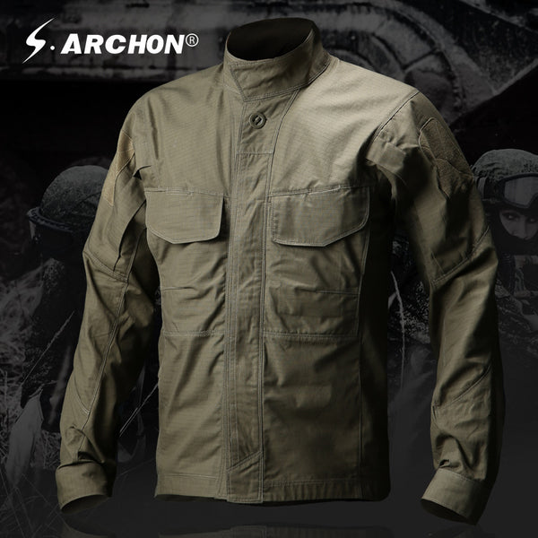 Army Military Style Tactical Shirt Men Teflon Nylon Breathable Male Casual Clothing Long Sleeve SWAT Combat Army Shirts