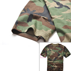 New CamouflageHunting Quick Dry T-shirt Men Breathable Army Tactical O Neck Shirt Sleeve Military Combat Casual T-shirts