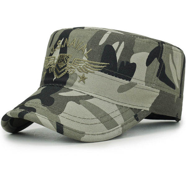 New jungle combat camouflage baseball cap fashion adjustable rebound caps trucker flat top hat outdoor leisure sports hats|Men's Military Hats
