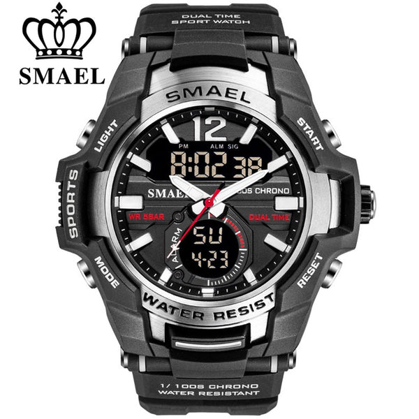 SMAEL 2020 Men Watches Fashion Sport Super Cool Quartz LED Digital Watch 50M Waterproof Wristwatch Men's Clock Relogio Masculino|Quartz Watches