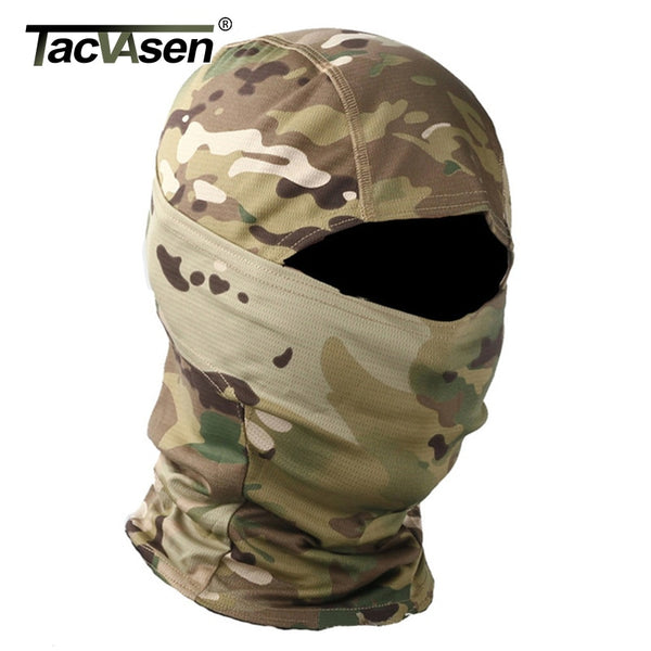 TACVASEN Tactical Camouflage Balaclava Full Face Mask Wargame Hunt Shoot Army Bike Military Helmet Liner Combat Airsoft Gears|Military