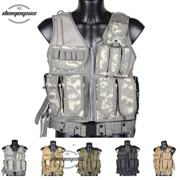 Tactical Military Vest Hunting Airsoft Vest Outdoor Police Tactical Vest Camouflage Military Body Armor Sports Wear Hunting Vest