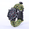 EDC Tactical Camouflage Outdoor survival watch bracelet compass Rescue Rope paracord Camping equipment multi Tools