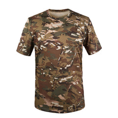 High quality T-shirt, Men Military Dry Camo Camp Tees, Camouflage Breathable Tactical Army Trainning Combat T Shirt