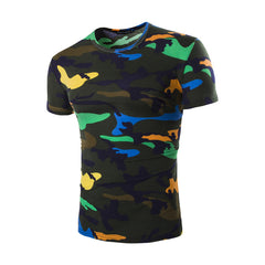 Camouflage T-shirt Men Brand Cotton Army Tactical Combat T Shirt Military Camo Camp Mens T Shirts O-neck Top Tees