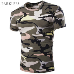 Camouflage T-shirt Men Brand Cotton Army Tactical Combat T Shirt Military Camo Camp Mens T Shirts O-neck Top Tees