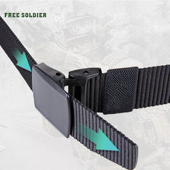 FREE SOLDIER outdoor multi functional tactical belt breathable wear canvas belt casual special training nylon belt|Waist Support