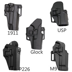 Gl 17/HK USP/1911/P226/ M9 Tactical Holster Hunting Airsoft Outdoor Belt Waist Gun Holster Black Color