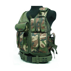 Hunting Military Tactical Vest High Quality Nylon Airsoft War Game Outdoor Vest for Camping Hiking with Pistol Holster