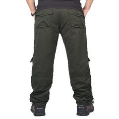 MAGCOMSEN Pants Men Winter Double Layer Men's Cargo Pants Baggy Pants For Men Military Tactical Pants Fleece Trousers AG-TY-02