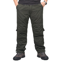 MAGCOMSEN Pants Men Winter Double Layer Men's Cargo Pants Baggy Pants For Men Military Tactical Pants Fleece Trousers AG-TY-02