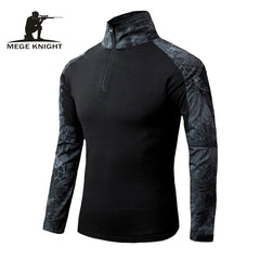 MEGE Men Military Airsoft Combat Shirt Frog Shirt, Tactical Gear Multicam Typhon Lightweight Rapid Assault Long Sleeve Shirt