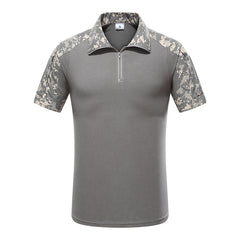 MEGE Tactical Camouflage Men Army Combat POLO Shirt, Rapid Assault ACU MultiCam Mens' Tops & Tees,  Airsoft Paintball Polo