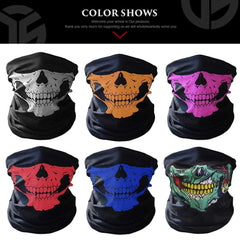 Magic Ghost Skull Skeleton Bicycle Head Scarf Tactical Army Hats Tube Bandana Headband Headwear Halloween Neck Gaiter Face Mask|scarf tactical|head scarfbicycle head scarf