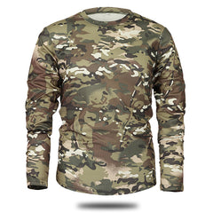 Mege Brand Clothing New Autumn Spring Men Long Sleeve Tactical Camouflage T-shirt camisa masculina Quick Dry Military Army shirt