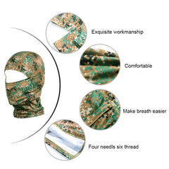 Military Multicam Face Mask Tactical Balaclava Neck Camo Ski Airsoft Paintball Driving Bicycle Helmet Liner Shield Men Women Hat|Men's Skullies & Beanies