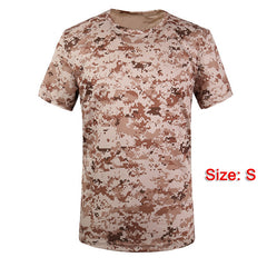 New Camouflage T-shirt Men Breathable Army Tactical Combat T Shirt Military Dry  Camo Camp Tees