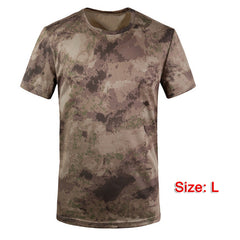 New Camouflage T-shirt Men Breathable Army Tactical Combat T Shirt Military Dry  Camo Camp Tees