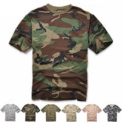 New CamouflageHunting Quick Dry T-shirt Men Breathable Army Tactical O Neck Shirt Sleeve Military Combat Casual T-shirts