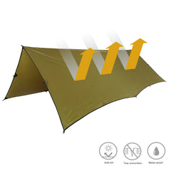 OneTigris 210T Polyester Sun Shelter 3x4m Compact Versatile Durable Backpacking Tarpaulin Beach Tent Awning 100% Waterproof