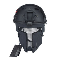 OneTigris Airsoft Tactical Mesh Mask Full Face Steel Mask FAST Helmet Mask