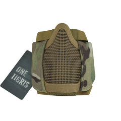 OneTigris Half Face Mesh Mask Foldable Military Style Adjustable Tactical Multicam Face Protective Mask For Airsoft