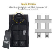 OneTigris MOLLE Tactical Hunting Waist Bag Smartphone Holder Pouch for iPhone6s SE iPhone6 Plus