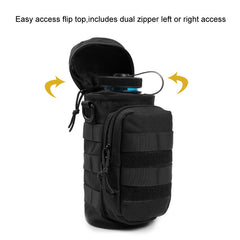 OneTigris Tactical EDC Insulated Water Bottle Pouch MOLLE 1000D Nylon SNIPER Water Bottle Holder Bag Includes Shoulder Strap