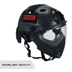 OneTigris Tactical Integrated Helmet F22 with Removable Face Mask and Goggles