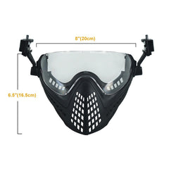 OneTigris Tactical Integrated Helmet F22 with Removable Face Mask and Goggles