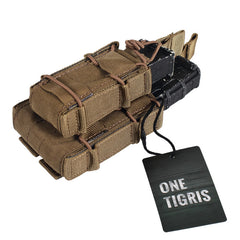 OneTigris Tactical M4 & Pistol Magazine Pouch MOLLE Open-Top Double Decker