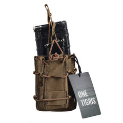 OneTigris Tactical M4 & Pistol Magazine Pouch MOLLE Open-Top Double Decker