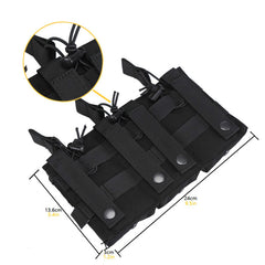 OneTigris Tactical MOLLE Triple Open-Top Magazine Pouch FAST AK AR M4 FAMAS Mag Pouch Airsoft Military Paintball Equipment