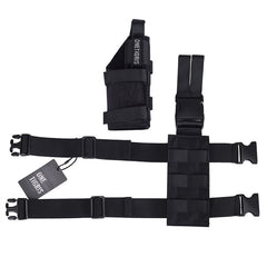 OneTigris Tactical Molle Drop Leg Platform & Handgun Pistol Holster Airsoft Paintball Right Handed Holster