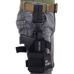 OneTigris Tactical Molle Drop Leg Platform & Handgun Pistol Holster Airsoft Paintball Right Handed Holster