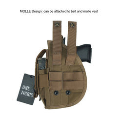 OneTigris Tactical Molle Gun Holster with Mag Pouch for Pistol Military Airsoft Hunting fit Glock 17 18 19 23 Beretta M92 M96 M9