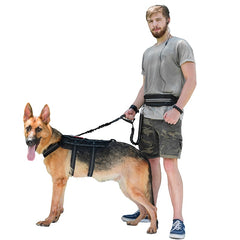 OneTigris Tactical Waist Dog Training Leash with EDC Pouch Pet Supplies for Dogs Leashes Quick Release Walk Your Dog With Ease