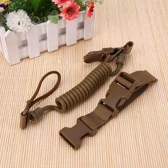 Outdoor Camping Equipment Elastic Anti-lost Tactical Stretching Rope Anti-Theft Key Hanging Buckle Multifunctional Tools 3 Color