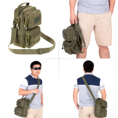 Outdoor Tactical Shoulder Bag Pack Military Chest Bag Adjustable Crossbody Bag Sling Bag Backpack Utility for Camping Hunting