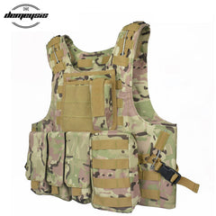 Outdoort Hunting Fishing Accessories Camouflage Vest Amphibious Multi Pockets Military Tactical Airsoft Molle Plate Carrier