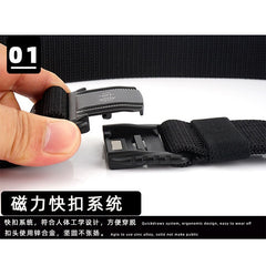 Quick Release Buckle Men's Tactical Belt 2020 New Hard Metal Magnetic Buckle Men's Military Army Belt High Quality Nylon Belt|Waist Support