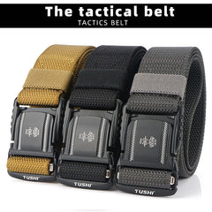 Quick Release Buckle Men's Tactical Belt 2020 New Hard Metal Magnetic Buckle Men's Military Army Belt High Quality Nylon Belt|Waist Support