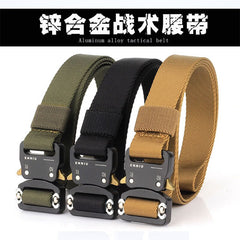 Quick Release Buckle Unisex Tactical Belt 2.5cm Soft Nylon Hard Metal Buckle Military Training Belt 125cm Adjustable Sports Belt|Waist Support