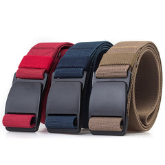 Quick release buckle elastic belt high strength elastic fiber matte buckle unisex sports belt 120cm adjustable tactical belt|Waist Support