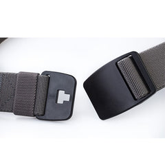 Quick release buckle elastic belt high strength elastic fiber matte buckle unisex sports belt 120cm adjustable tactical belt|Waist Support