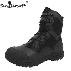 Outdoor Genuine Leather U.S. Military Assault Tactical Boots Breathable  Anti-Slip Men Fishing Travel Hiking Shoes