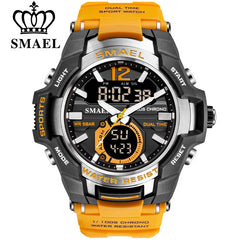 SMAEL Sport Watch Men Watches Waterproof 50M Wristwatch Relogio Masculino Big Dial Quartz Digital Military Army Clock 1805|Quartz Watches